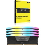 Corsair DIMM 96 GB DDR5-6000 (4x 24 GB) Quad-Kit, Arbeitsspeicher schwarz, CMH96GX5M4B6000C30, Vengeance RGB, INTEL XMP