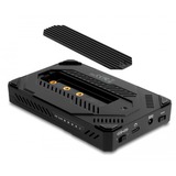 DeLOCK USB Type-C Gehäuse für 1 x M.2 NVMe SSD + 1 x 2.5″ SATA SSD / HDD, Laufwerksgehäuse schwarz, mit Klon Funktion 