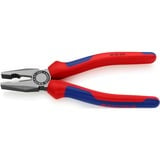 KNIPEX Kombizange 03 02 200 blau, gezahnte Greifflächen, Schneide mit Facette