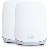 Netgear Orbi WiFi6 Tri-Band Mesh System 2er Set, Mesh Router weiß