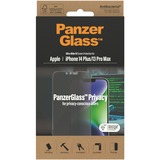 PanzerGlass Ultra Wide Fit Privacy Bildschirmschutz, Schutzfolie transparent, iPhone 14 Plus, 13 Pro Max