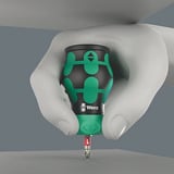 Wera Kraftform Kompakt Stubby Magazin RA 1, Bit-Satz schwarz/grün, 6-teilig, 1/4", mit Ratschenfunktion