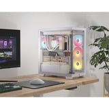 Corsair 3500X LX-R RGB , Tower-Gehäuse weiß, Tempered Glass x 2