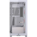 Corsair 3500X LX-R RGB , Tower-Gehäuse weiß, Tempered Glass x 2