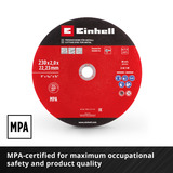 EINHELL Trennscheibe dünn, Ø 230 x 2,0mm, 3 Stück für Winkelschleifer