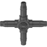 GARDENA Micro-Drip-System Kreuzstück 4,6mm (3/16"), Verbindung dunkelgrau, 10 Stück, Modell 2023