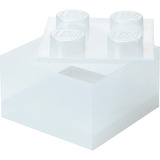 Room Copenhagen LEGO Storage Brick 4 Top Lid Glitter , Aufbewahrungsbox transparent