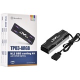 SilverStone SST-TP03-ARGB, Kühlkörper schwarz, unterstützt M.2 2280 SSD