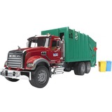 bruder 02812 MACK Granite Müll-LKW, Modellfahrzeug grün/rot