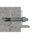 fischer Bolzenanker FAZ II Plus 12/10 im Eimer, Dübel silber, 85 Stück, galvanisch verzinkt