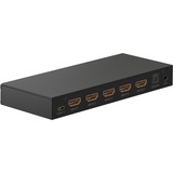 goobay HDMI-Umschaltbox 4 auf 1 (4K @ 60Hz), mit Audio-Ausgang, HDMI Switch schwarz, mit Fernbedienung