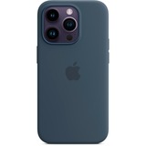 Apple Silikon Case mit MagSafe, Handyhülle blaugrau, Sturmblau, iPhone 14 Pro