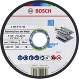 Bosch Professional Trennscheibe für Edelstahl und Metall, Ø 125 mm, 100 Stück im Eimer  Bohrung 22,23 mm, A 60 T BF