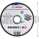 Bosch Professional Trennscheibe für Edelstahl und Metall, Ø 125 mm, 100 Stück im Eimer  Bohrung 22,23 mm, A 60 T BF