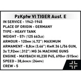 COBI Panzerkampfwagen VI Tiger Ausf. E Executive Edition, Konstruktionsspielzeug 