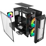 Cooler Master HAF 500 Black, Tower-Gehäuse schwarz, Tempered Glass