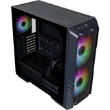 Cooler Master HAF 500 Black, Tower-Gehäuse schwarz, Tempered Glass