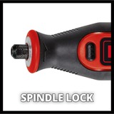 EINHELL Akku-Schleif- und Gravur-Werkzeug TE-MT 7,2 Li, Geradschleifer rot/schwarz, Li-Ion Akku 1,5Ah