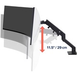 Ergotron HX Monitor Arm mit HD-Gelenk, Monitorhalterung schwarz, für ultrabreite Curved Monitore