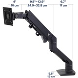Ergotron HX Monitor Arm mit HD-Gelenk, Monitorhalterung schwarz, für ultrabreite Curved Monitore