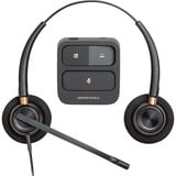 HP Poly EncorePro HW520 Binaurales Headset + Quick Disconnect schwarz, Noise Cancelling-Mikrofon