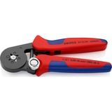 KNIPEX Selbsteinstellende Crimpzange 97 53 04 rot/blau, für Ader-Endhülsen, Seiteneinführung