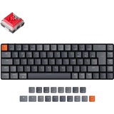 Keychron K7, Gaming-Tastatur schwarz/grau, DE-Layout, Keychron Low Profile Optical Red, Hot-Swap, Aluminiumrahmen, RGB