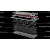 Keychron Q3 Barebone ISO Knob, Gaming-Tastatur schwarz, Hot-Swap, Aluminiumrahmen, RGB