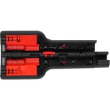 Wiha Abisolier- und Montagewerkzeug, für Koaxialkabel mit F-Stecker, Abisolier-/ Abmantelungswerkzeug schwarz/rot, bis Ø 8mm