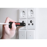 Wiha Abisolier- und Montagewerkzeug, für Koaxialkabel mit F-Stecker, Abisolier-/ Abmantelungswerkzeug schwarz/rot, bis Ø 8mm