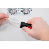 Wiha Abisolier- und Montagewerkzeug, für Koaxialkabel mit F-Stecker, Abisolier-/ Abmantelungswerkzeug schwarz/rot, bis Ø 8mm