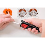 Wiha Abisolier- und Montagewerkzeug, für Koaxialkabel mit F-Stecker, Abisolier-/ Abmantelungswerkzeug schwarz/rot, bis Ø 8mm