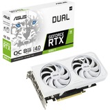 ASUS GeForce RTX 3060 Ti DUAL OC WHITE, Grafikkarte 3x DisplayPort, 1x HDMI 2.1