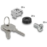 DeLOCK 25,4 cm (10")  Netzwerkschrank mit Glastür, IT-Schrank schwarz, 8 Höheneinheiten