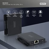 Digitus 4K HDMI Extender Set, HDMI Verlängerung schwarz,  4K/120Hz, 30m