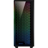 Sharkoon RGB LIT 200, Tower-Gehäuse schwarz, Front und Seitenteil aus gehärtetem Glas