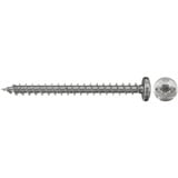 fischer Spanplattenschraube PowerFast 6,0x50 Halbrundkopf TX 50 Stück, mit Vollgewinde, Edelstahl A2