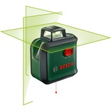 Bosch Heimwerken & Garten Kreuzlinienlaser AdvancedLevel 360 Set grün/schwarz, grüne Laserlinien, Reichweite Ø 24 Meter
