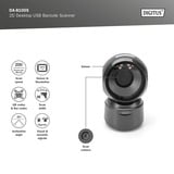 Digitus 1D 2D Desktop USB Barcode Scanner, Barcode-Scanner schwarz, QR-Code kompatibel