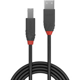 Lindy USB 2.0 Typ A an B Kabel, Anthra Line schwarz, 7,5m
