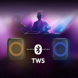 Medion Life S61991 Partylautsprecher schwarz, Bluetooth, Lichteffekte, Karaoke