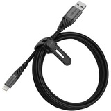Otterbox USB 2.0 Adapterkabel, USB-A Stecker > Lightning Stecker schwarz, 2 Meter, gesleevt