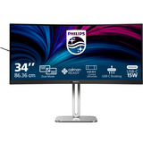 Philips 34B2U5900C, LED-Monitor 86.2 cm (34 Zoll), anthrazit/silber, WUHD, VA, Dual-Mode, USB-C, Curved, 120Hz Panel