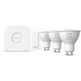 Philips HUE White & Color Ambiance Starter-Set: 3 smarte GU10-Spots + Dimmschalter, LED-Lampe 