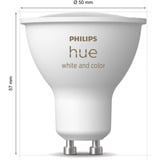 Philips HUE White & Color Ambiance Starter-Set: 3 smarte GU10-Spots + Dimmschalter, LED-Lampe 