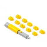SMARTKEEPER ESSENTIAL RJ45 Port Lock (NL03) + Lock Key Basic (U03), Einsteckschloss Farbcode Gelb, 10 Stück + 1 Schlüssel