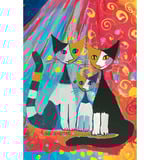 Schmidt Spiele Rosina Wachtmeister: Glückliche Katzenfamilie, Puzzle 1000 Teile