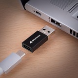 Sharkoon USB 3.2 Gen 1 Adapter OfficePal, USB-A > USB-C / USB-C > USB-A schwarz, 2er Set