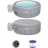 Bestway Whirlpool LAY-Z-SPA Honolulu AirJet, Schwimmbad hellgrau, Ø 196cm x 71cm