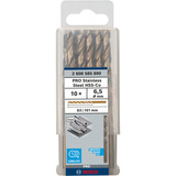 Bosch PRO Stainless Steel HSS-Co Spiralbohrer, Ø 6,5mm 10 Stück, Arbeitslänge 63mm